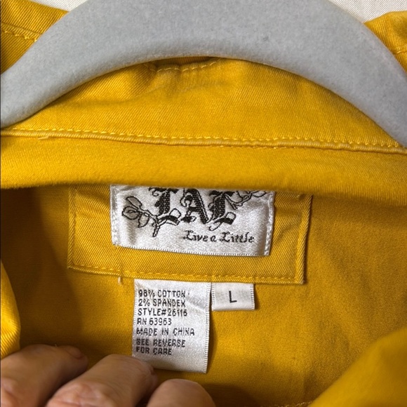 Live a Little Yellow Utility Jacket with Classic Lapel - Picture 5 of 8